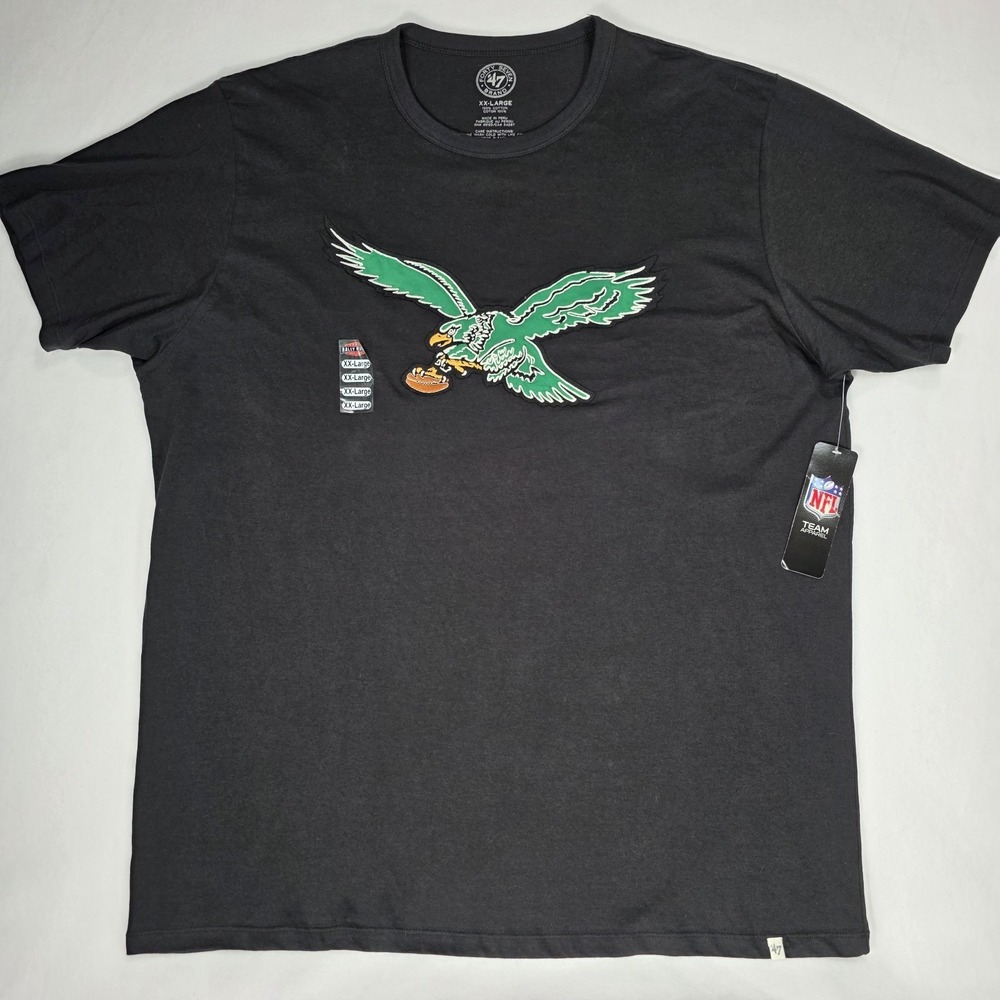 Philadelphia Eagles 47 Brand Black Premier Franklin Short Sleeve New XX-Large